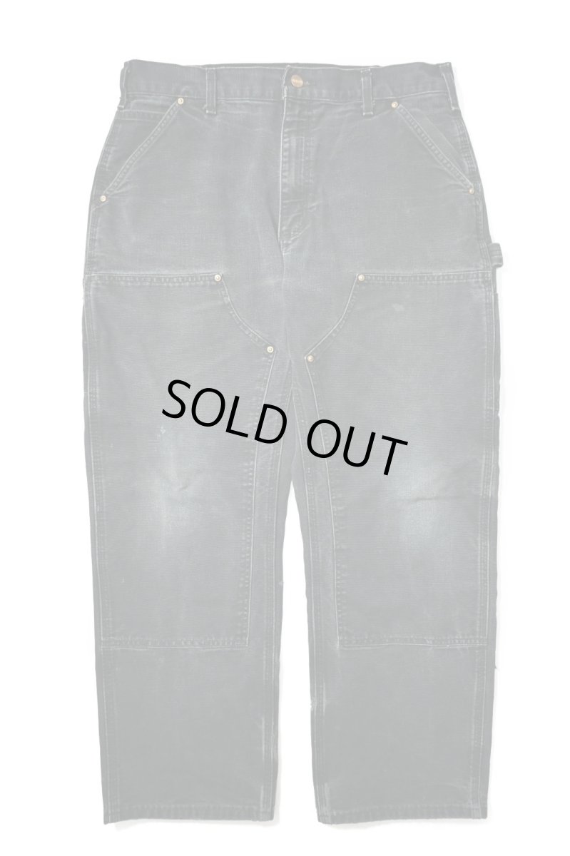 画像1: Used Carhartt Duck Double Knee Carpenter Pants Black カーハート (1)