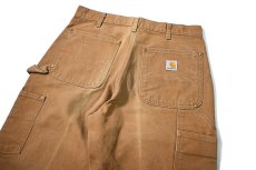 画像4: 06' Used Carhartt Duck Double Knee Carpenter Pants Brown made in USA カーハート (4)