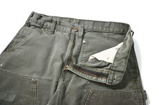 画像5: 08' Used Carhartt Duck Double Knee Carpenter Pants Moss カーハート (5)