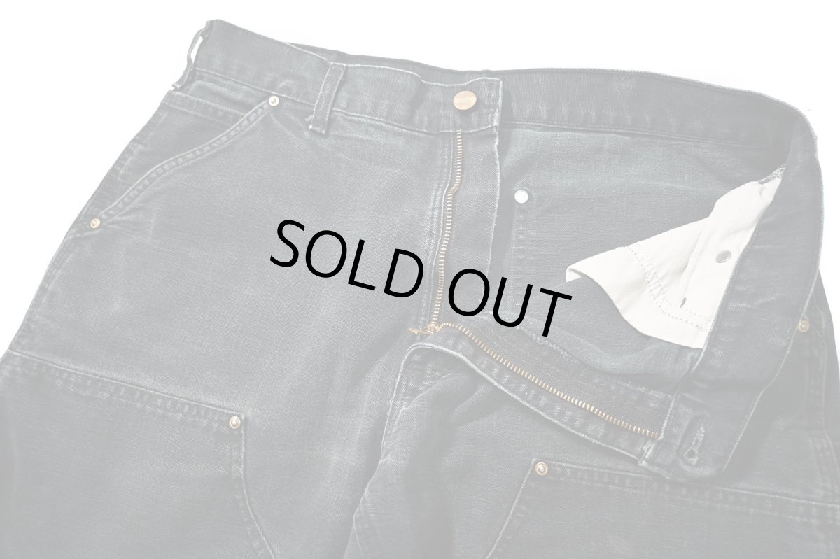 画像6: Used Carhartt Duck Double Knee Carpenter Pants Black カーハート (6)