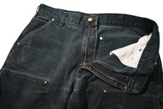 画像6: Used Carhartt Duck Double Knee Carpenter Pants Black カーハート (6)