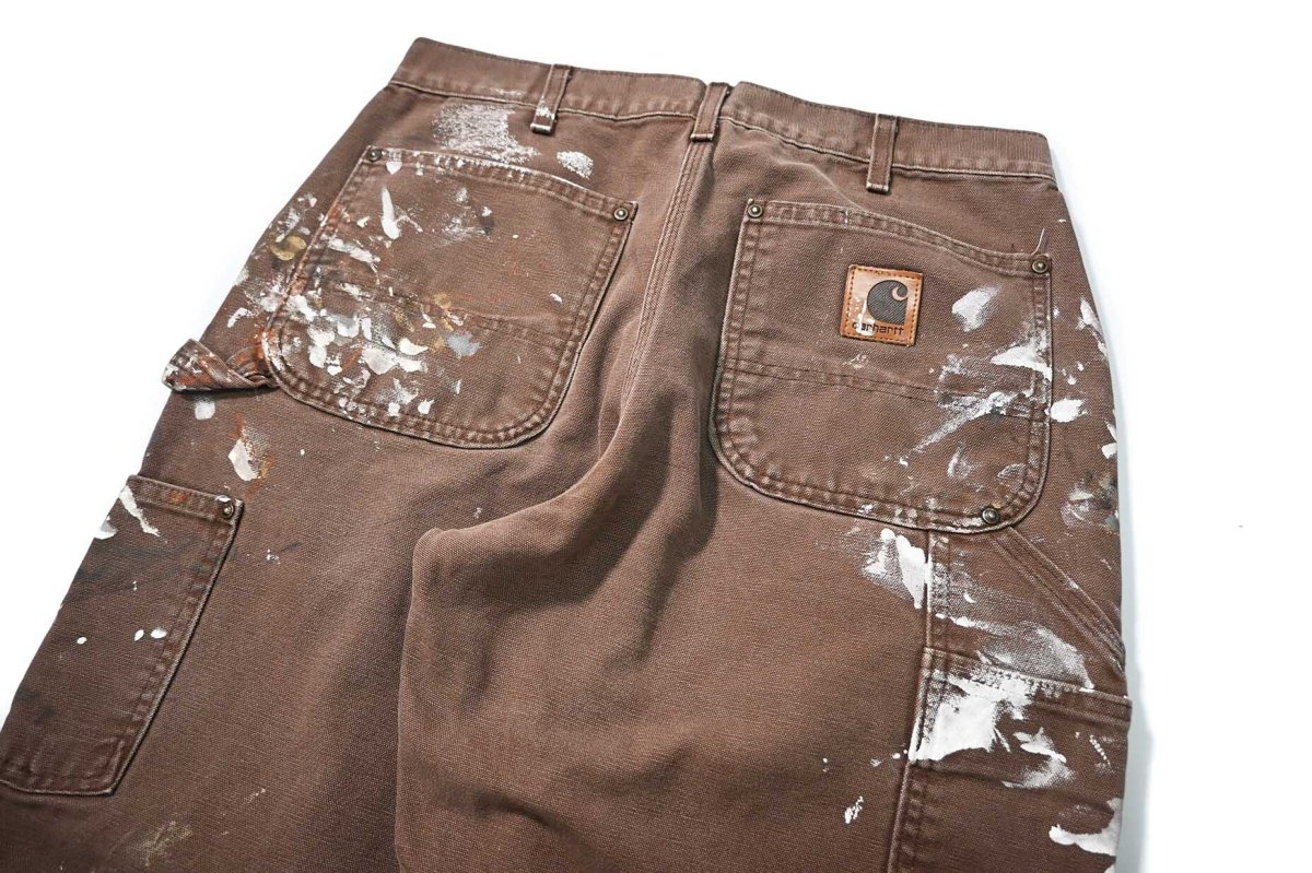 画像4: 00s Used Carhartt Duck Double Knee Carpenter Pants Chestnut made in USA カーハート (4)