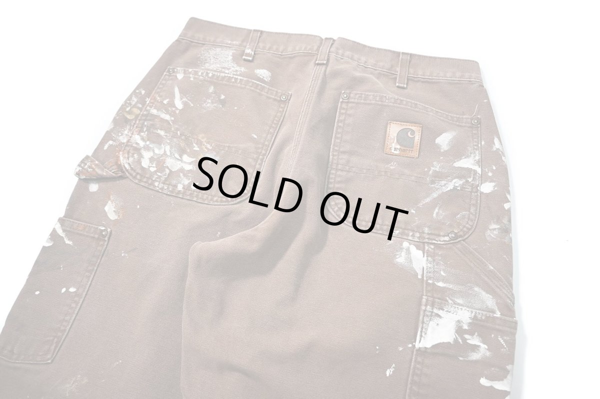 画像4: 00s Used Carhartt Duck Double Knee Carpenter Pants Chestnut made in USA カーハート (4)