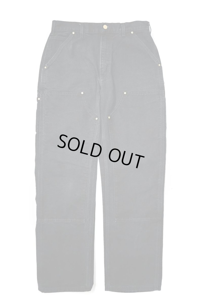 画像1: 14' Used Carhartt Duck Double Knee Carpenter Pants Black made in USA カーハート (1)