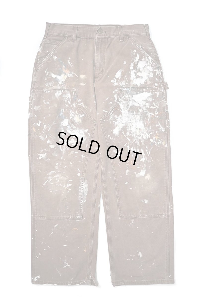 画像1: 00s Used Carhartt Duck Double Knee Carpenter Pants Chestnut made in USA カーハート (1)