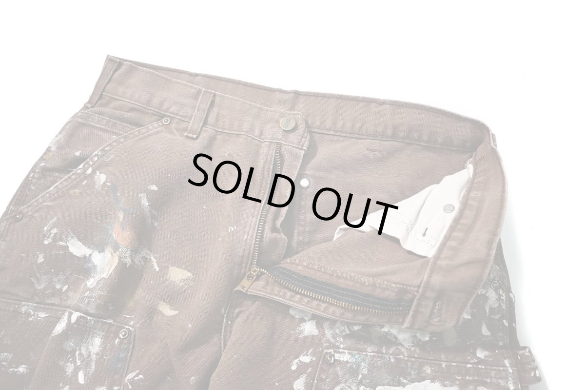 画像6: 00s Used Carhartt Duck Double Knee Carpenter Pants Chestnut made in USA カーハート (6)