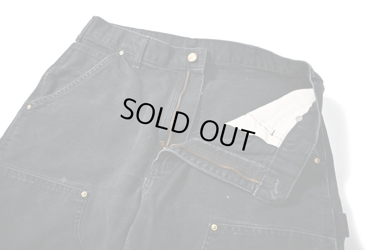 画像6: 00s Used Carhartt Duck Double Knee Carpenter Pants Black カーハート (6)