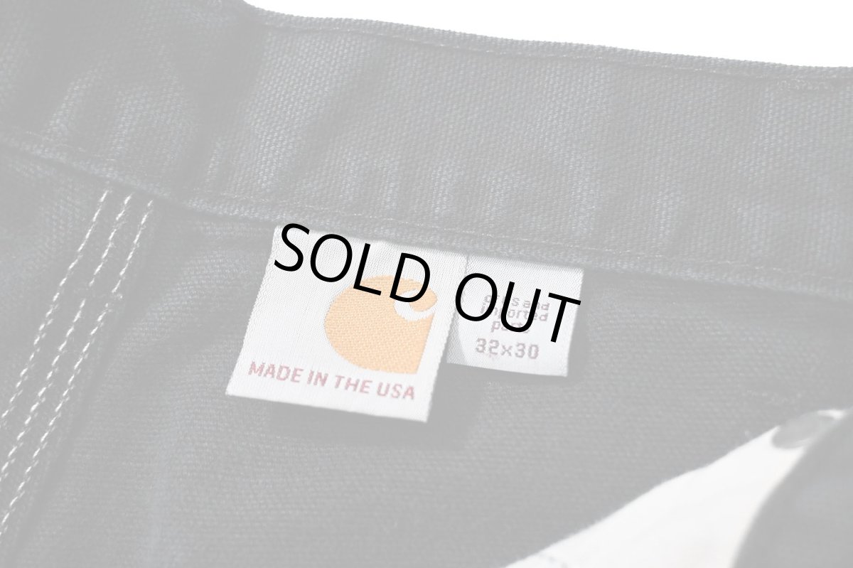画像6: 20' Used Carhartt Duck Double Knee Carpenter Pants Black made in USA カーハート (6)