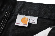 画像6: 20' Used Carhartt Duck Double Knee Carpenter Pants Black made in USA カーハート (6)