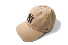 画像2: New York Yankees Damaged Cap Khaki (2)