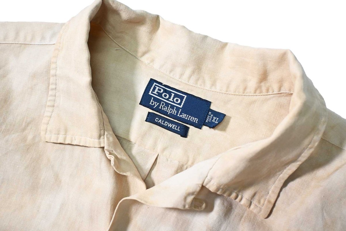 画像4: 90-00s Used Polo Ralph Lauren Linen/Silk Open Collar Shirt "Caldwell" (4)
