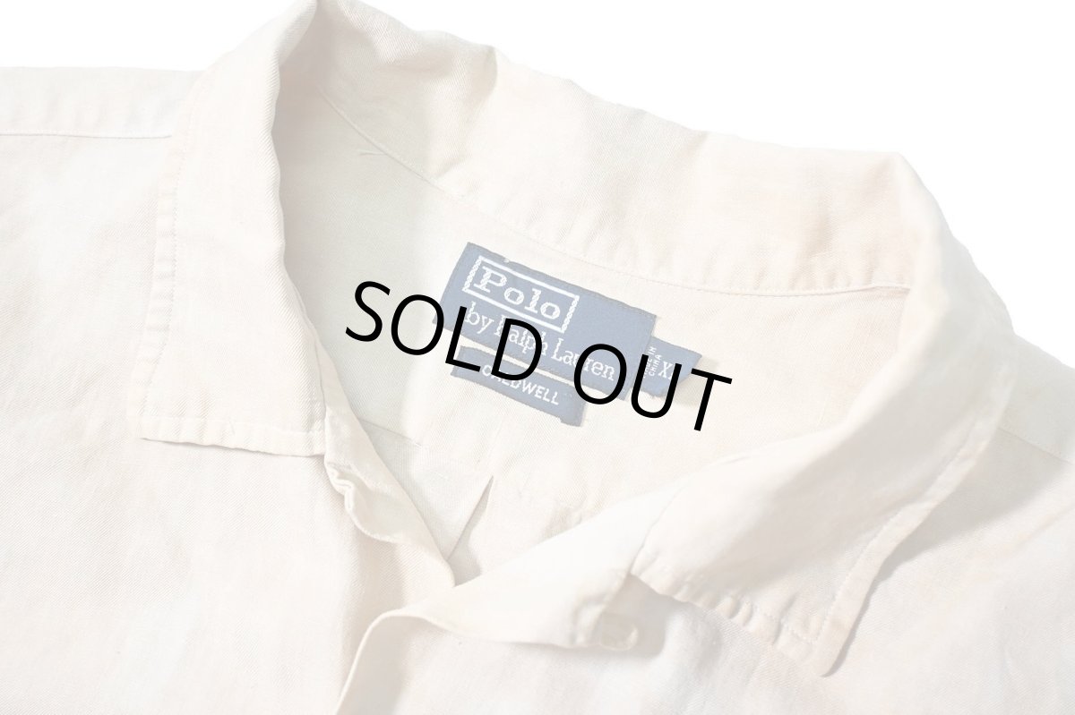 画像4: 90-00s Used Polo Ralph Lauren Linen/Silk Open Collar Shirt "Caldwell" (4)