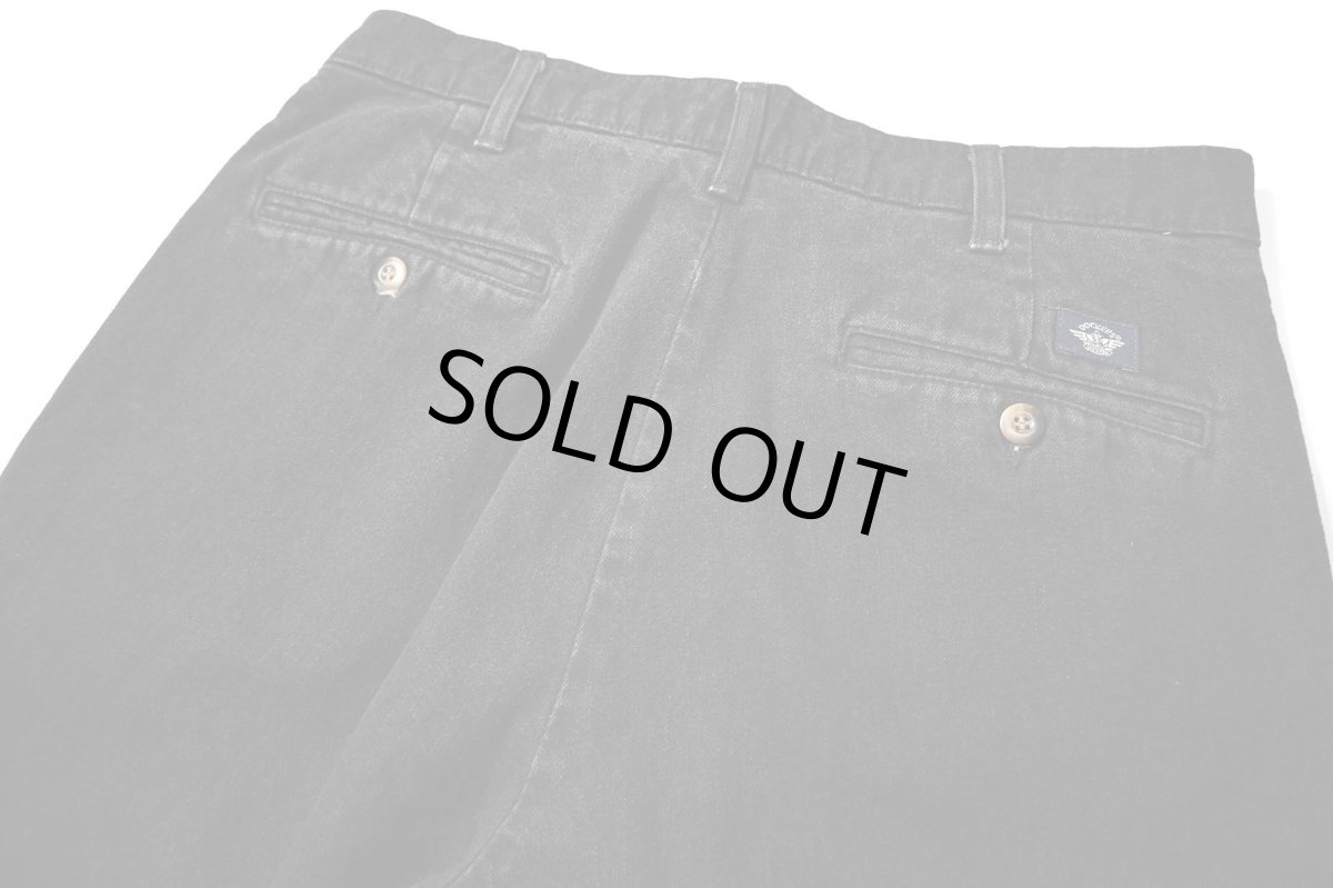 画像4: 00s Used Dockers Denim Pleated Trouser Black (4)