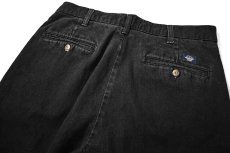 画像4: 00s Used Dockers Denim Pleated Trouser Black (4)