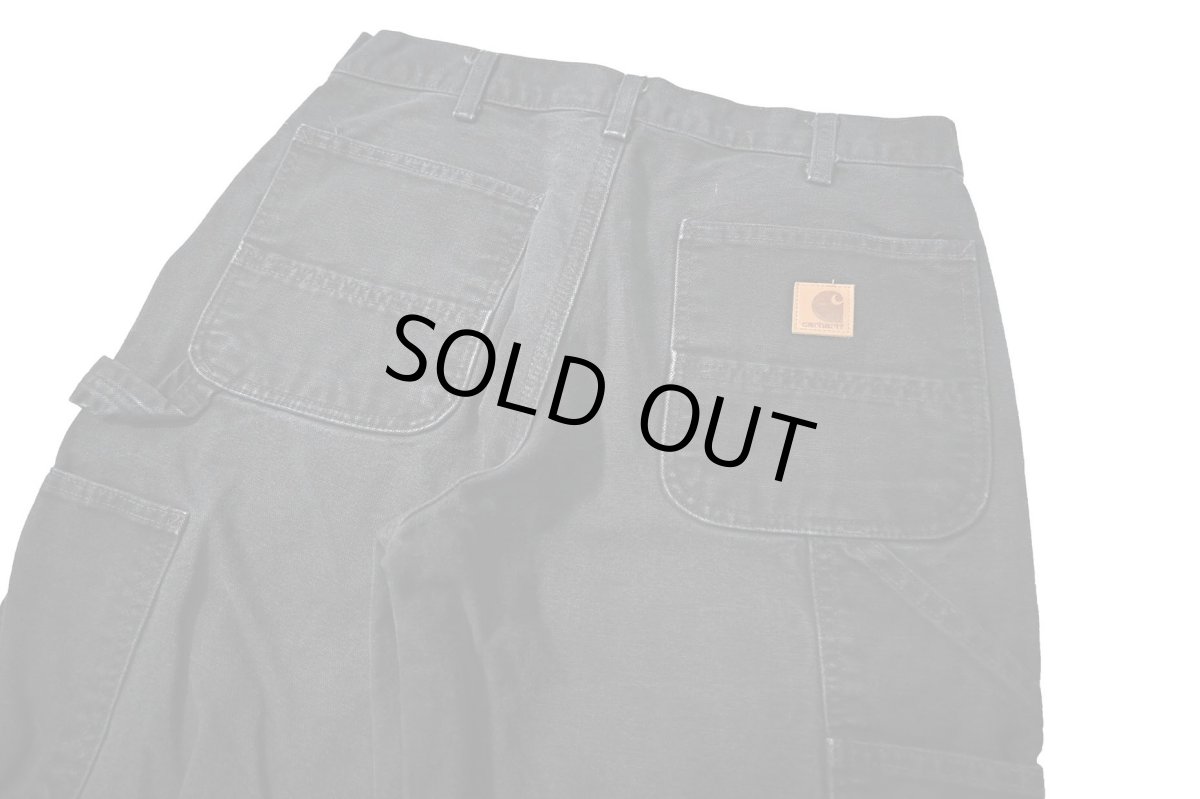画像4: Used Carhartt Duck Carpenter Pants Black カーハート (4)