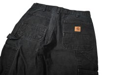 画像4: Used Carhartt Duck Carpenter Pants Black カーハート (4)
