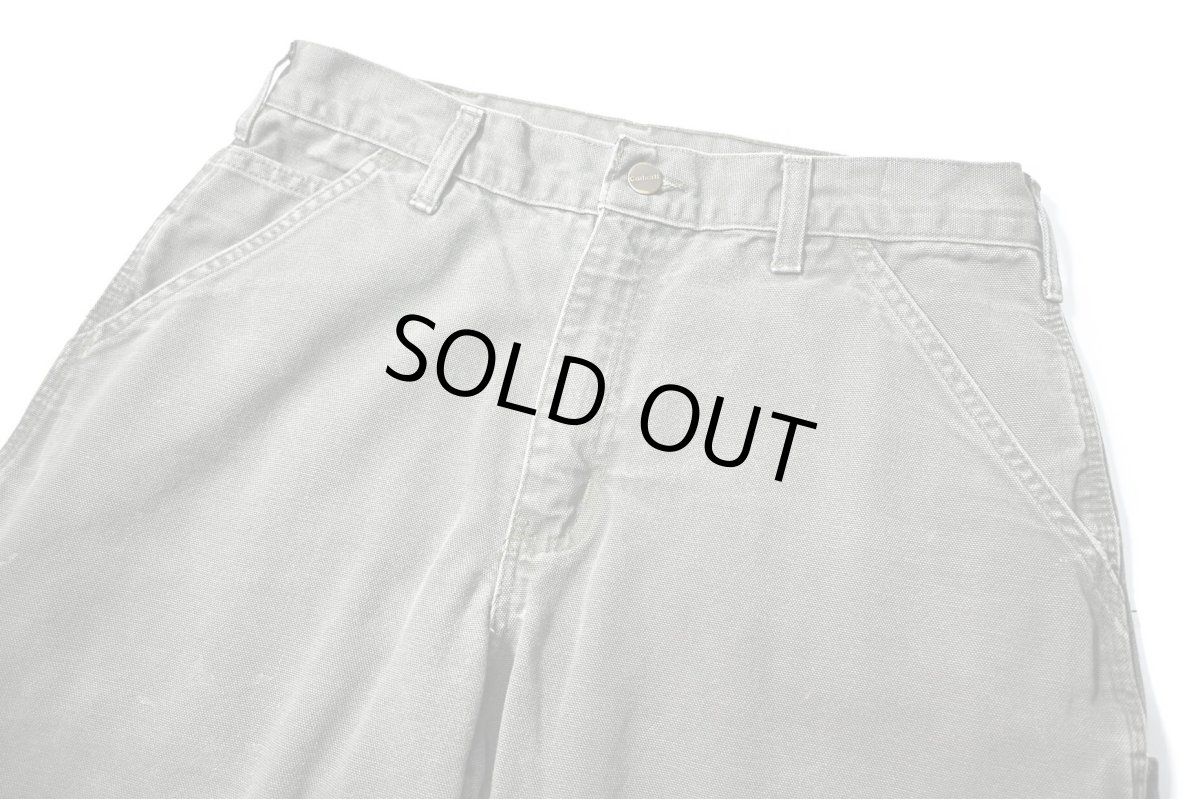 画像2: 10' Used Carhartt Duck Carpenter Pants Moss カーハート (2)