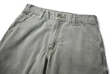 画像2: 10' Used Carhartt Duck Carpenter Pants Moss カーハート (2)