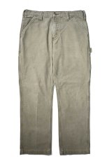 画像1: 12' Used Carhartt Duck Carpenter Pants Moss カーハート (1)