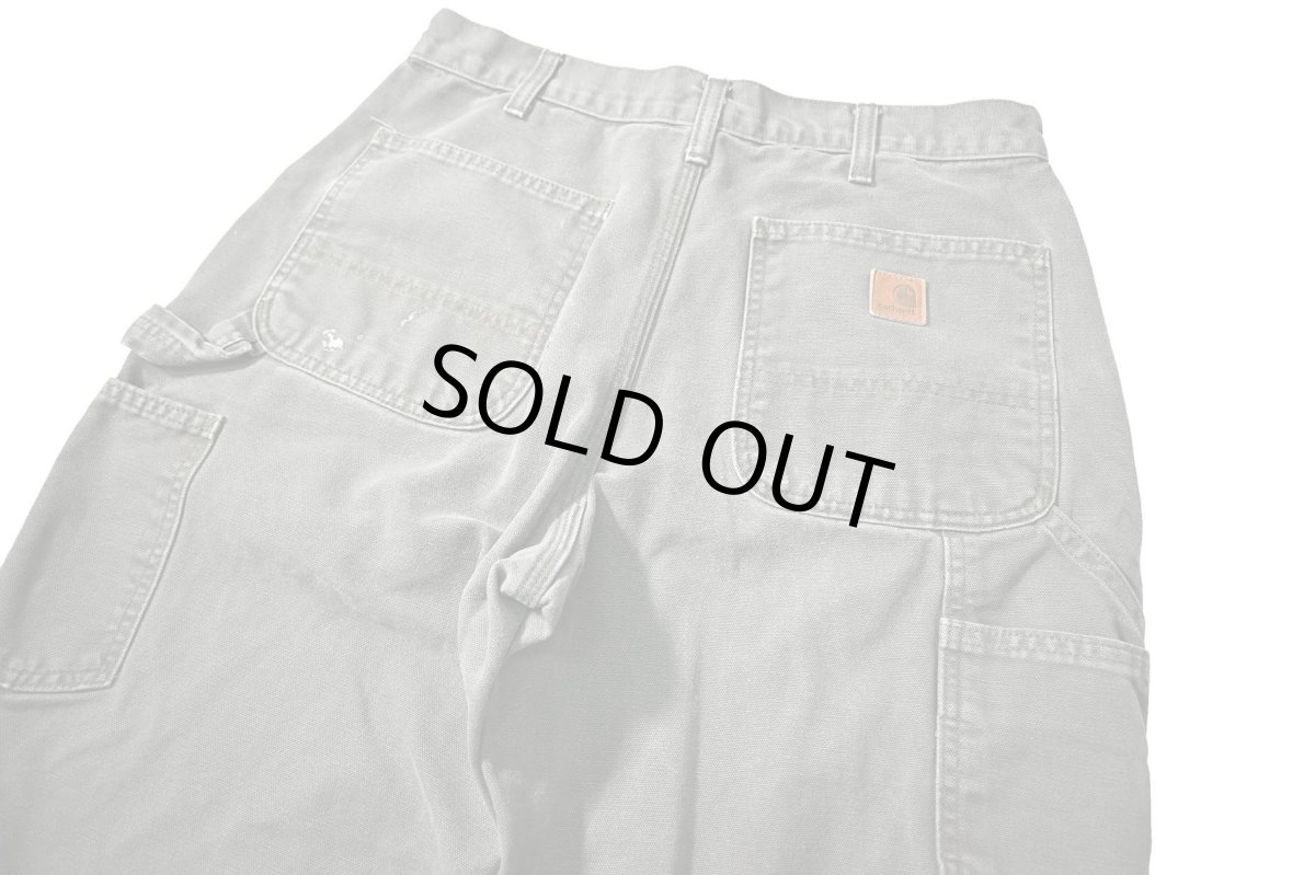 画像4: 10' Used Carhartt Duck Carpenter Pants Moss カーハート (4)