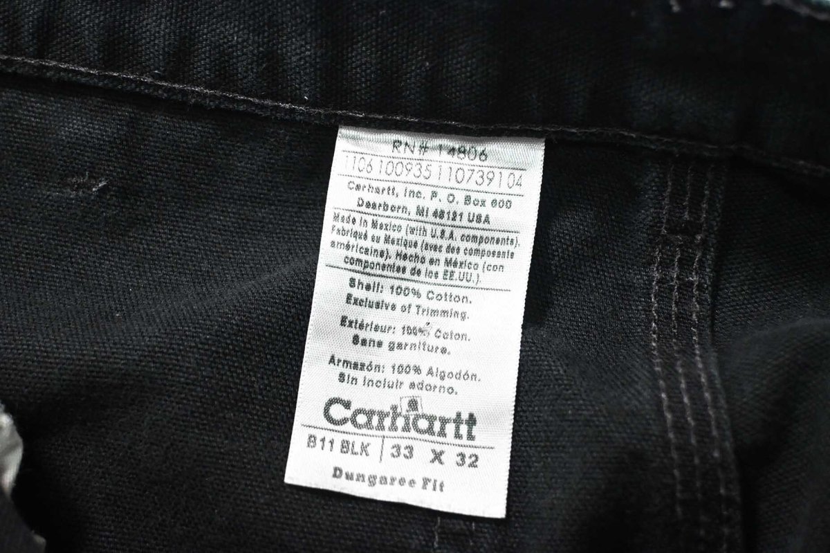 画像6: 06' Used Carhartt Duck Carpenter Pants Black カーハート (6)