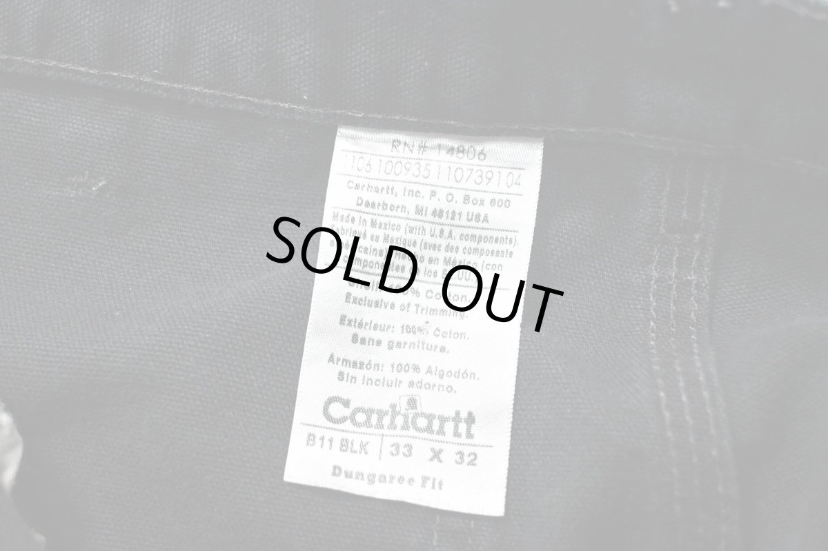 画像6: 06' Used Carhartt Duck Carpenter Pants Black カーハート (6)