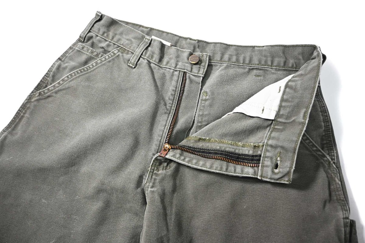 画像5: 10' Used Carhartt Duck Carpenter Pants Moss カーハート (5)