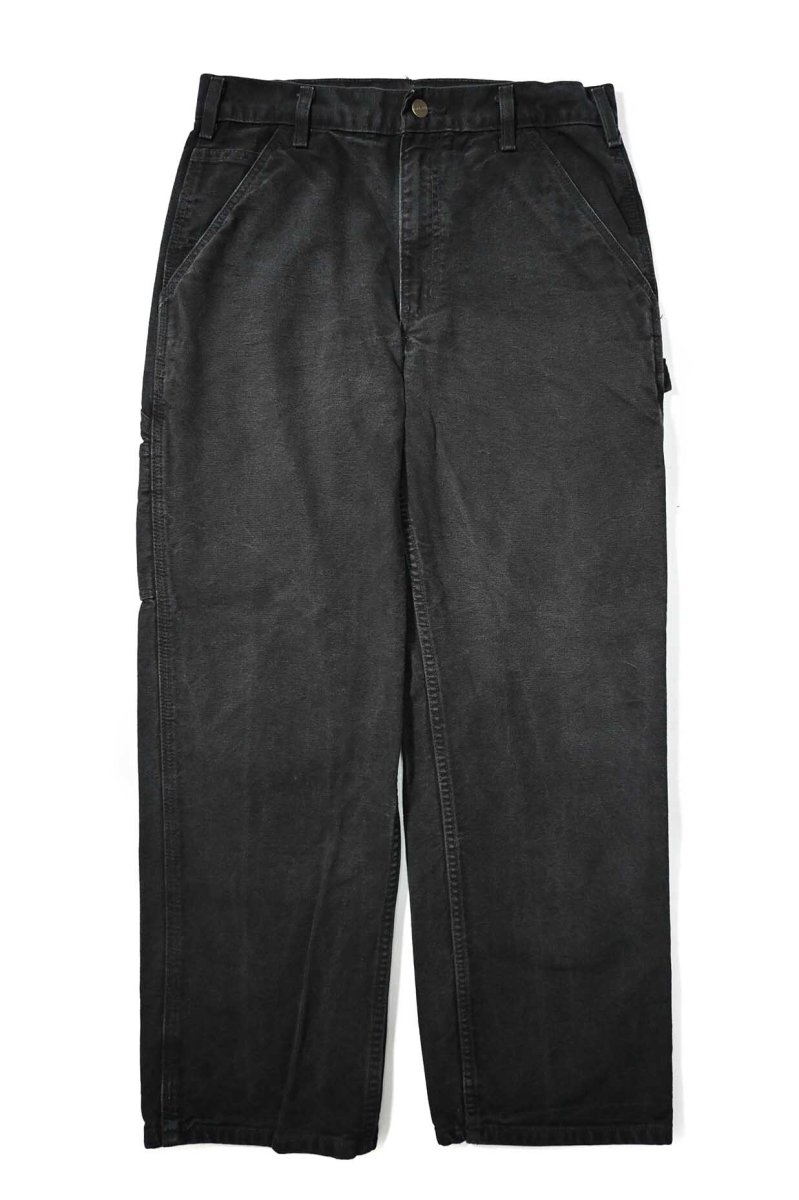 画像1: Used Carhartt Duck Carpenter Pants Black カーハート (1)