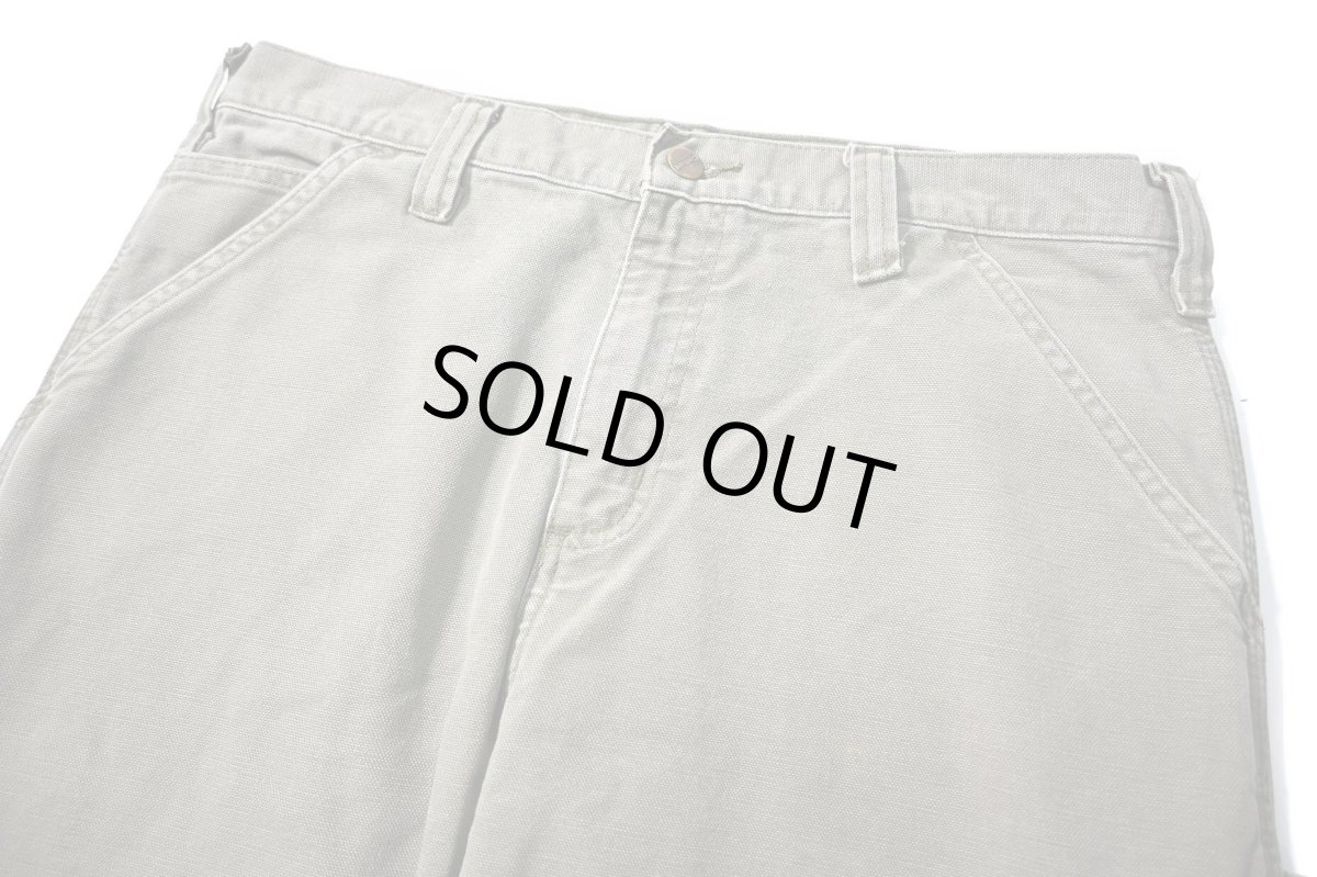 画像2: 12' Used Carhartt Duck Carpenter Pants Moss カーハート (2)
