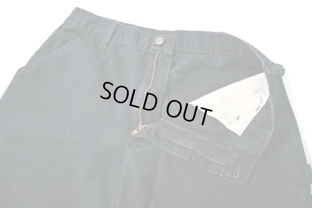 画像5: 06' Used Carhartt Duck Carpenter Pants Black カーハート (5)