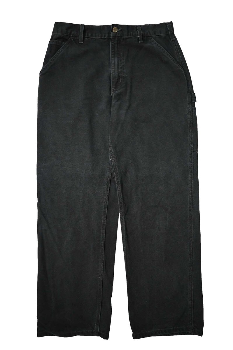 画像1: 06' Used Carhartt Duck Carpenter Pants Black カーハート (1)