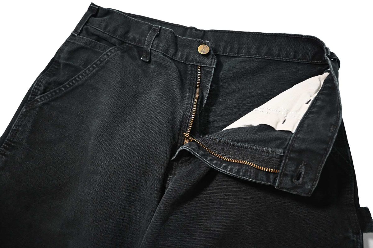画像5: 17' Used Carhartt Duck Carpenter Pants Black カーハート (5)