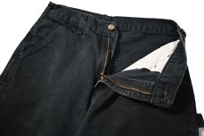 画像5: 17' Used Carhartt Duck Carpenter Pants Black カーハート (5)