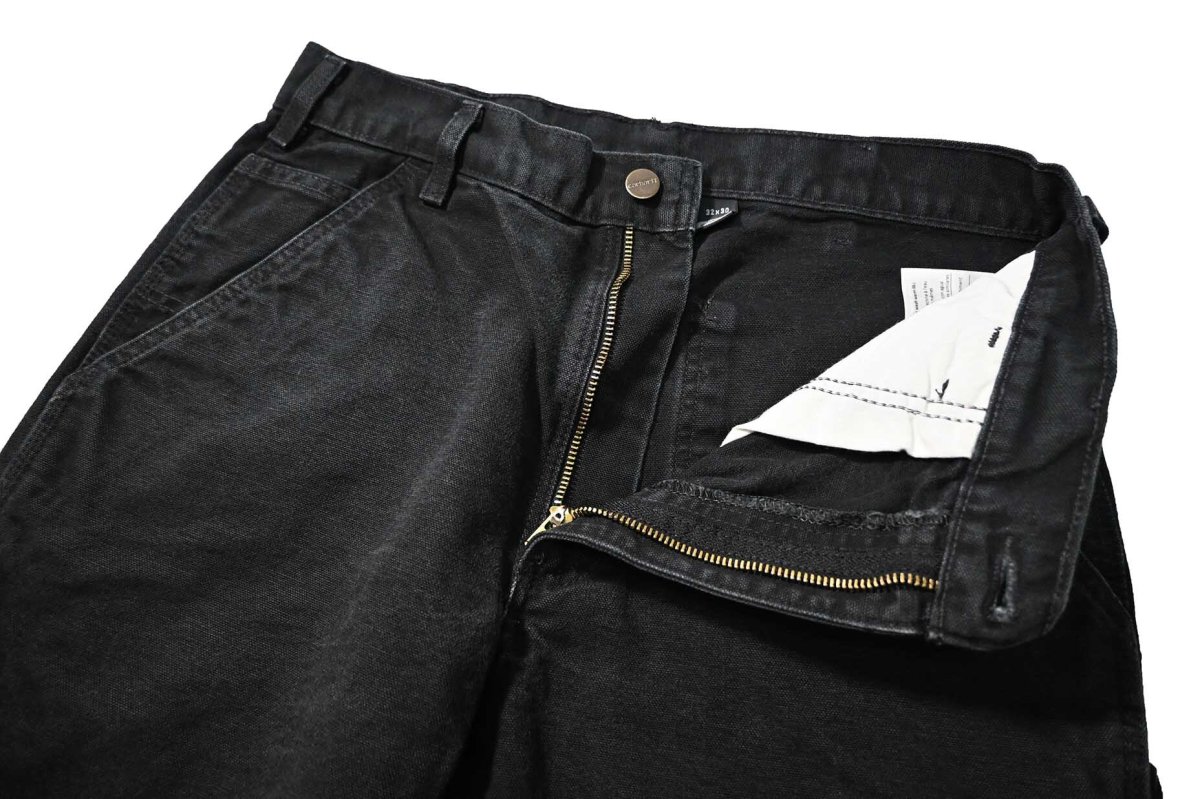 画像5: Used Carhartt Duck Carpenter Pants Black カーハート (5)