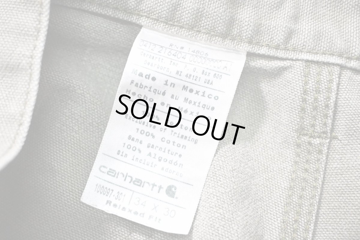 画像6: 12' Used Carhartt Duck Carpenter Pants Moss カーハート (6)