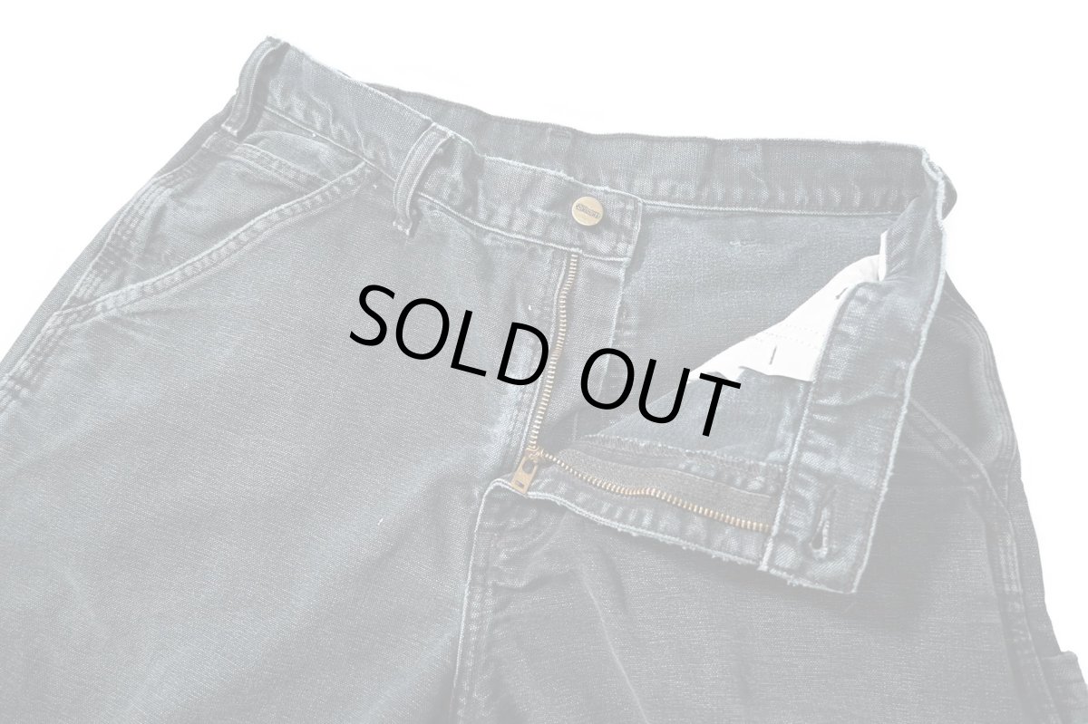 画像6: 14' Used Carhartt Duck Carpenter Pants Black カーハート (6)