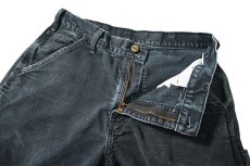 画像6: 14' Used Carhartt Duck Carpenter Pants Black カーハート (6)