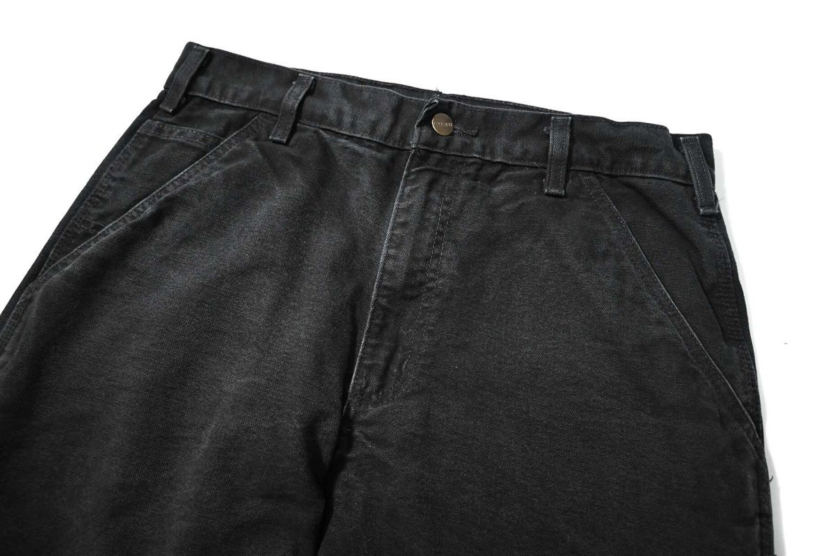 画像2: Used Carhartt Duck Carpenter Pants Black カーハート (2)