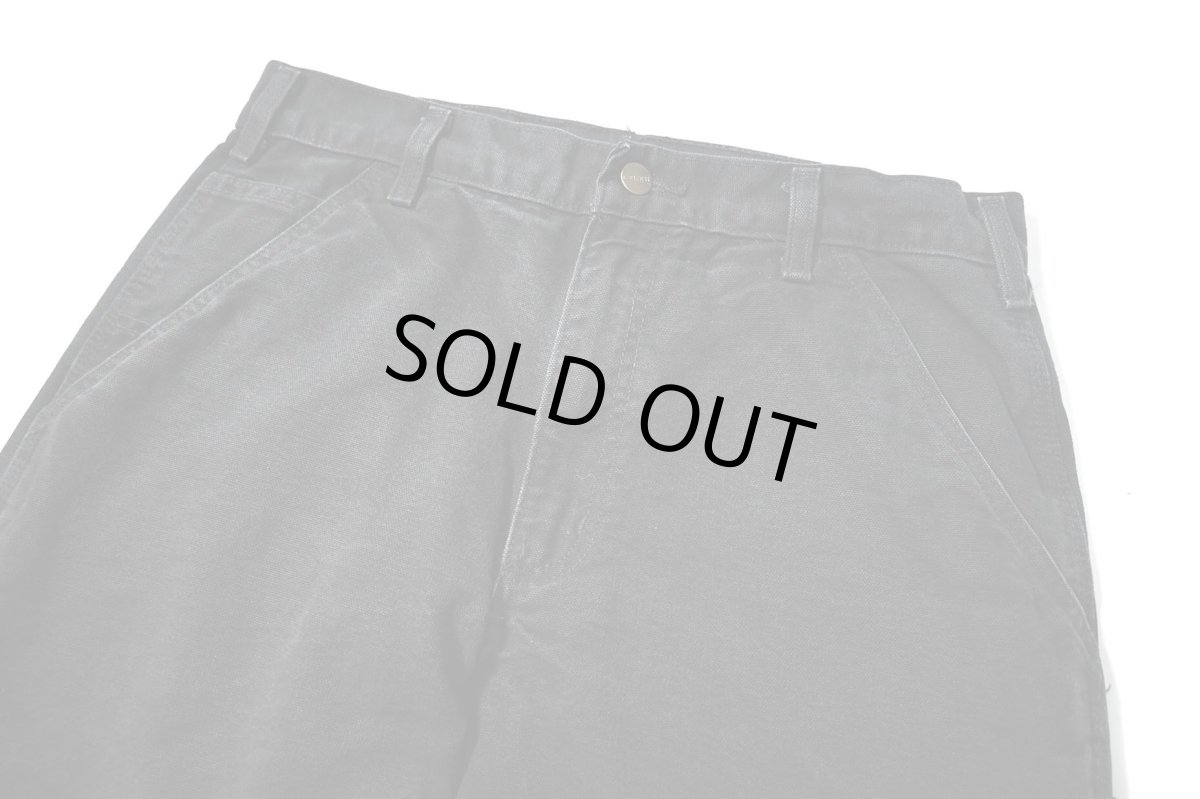 画像2: Used Carhartt Duck Carpenter Pants Black カーハート (2)