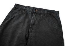 画像2: Used Carhartt Duck Carpenter Pants Black カーハート (2)
