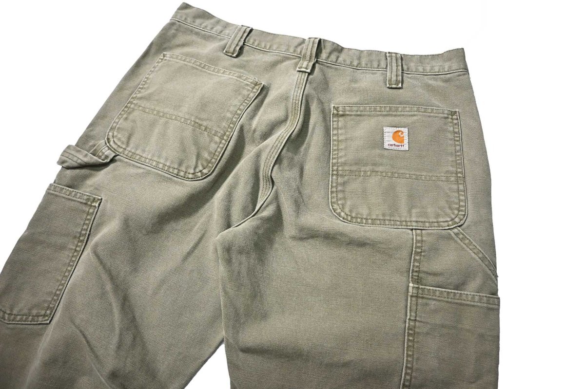 画像4: 12' Used Carhartt Duck Carpenter Pants Moss カーハート (4)
