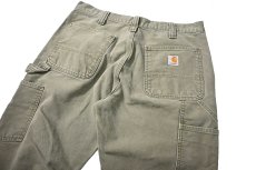 画像4: 12' Used Carhartt Duck Carpenter Pants Moss カーハート (4)