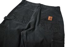 画像4: 17' Used Carhartt Duck Carpenter Pants Black カーハート (4)