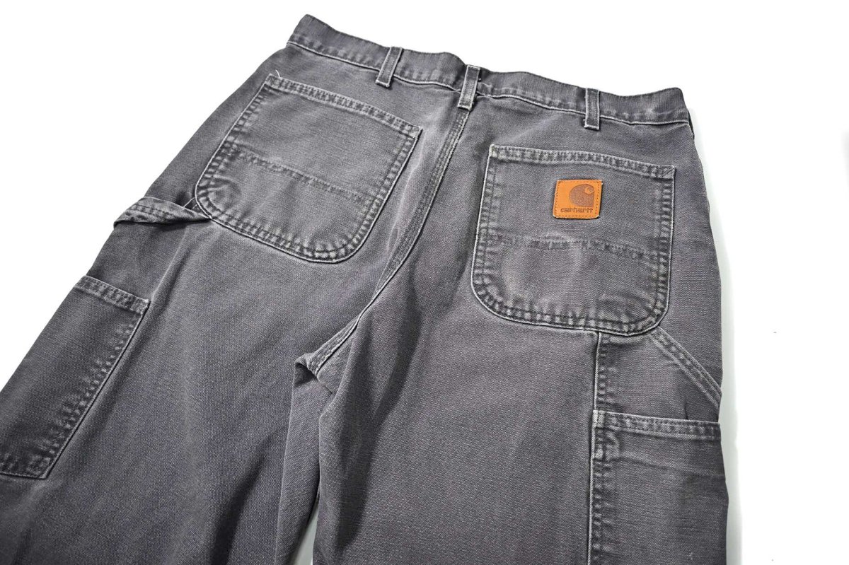 画像4: Used Carhartt Duck Carpenter Pants Petrol Blue カーハート (4)