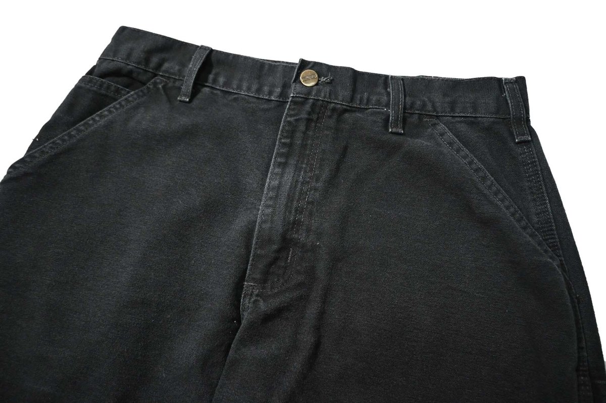 画像2: 06' Used Carhartt Duck Carpenter Pants Black カーハート (2)