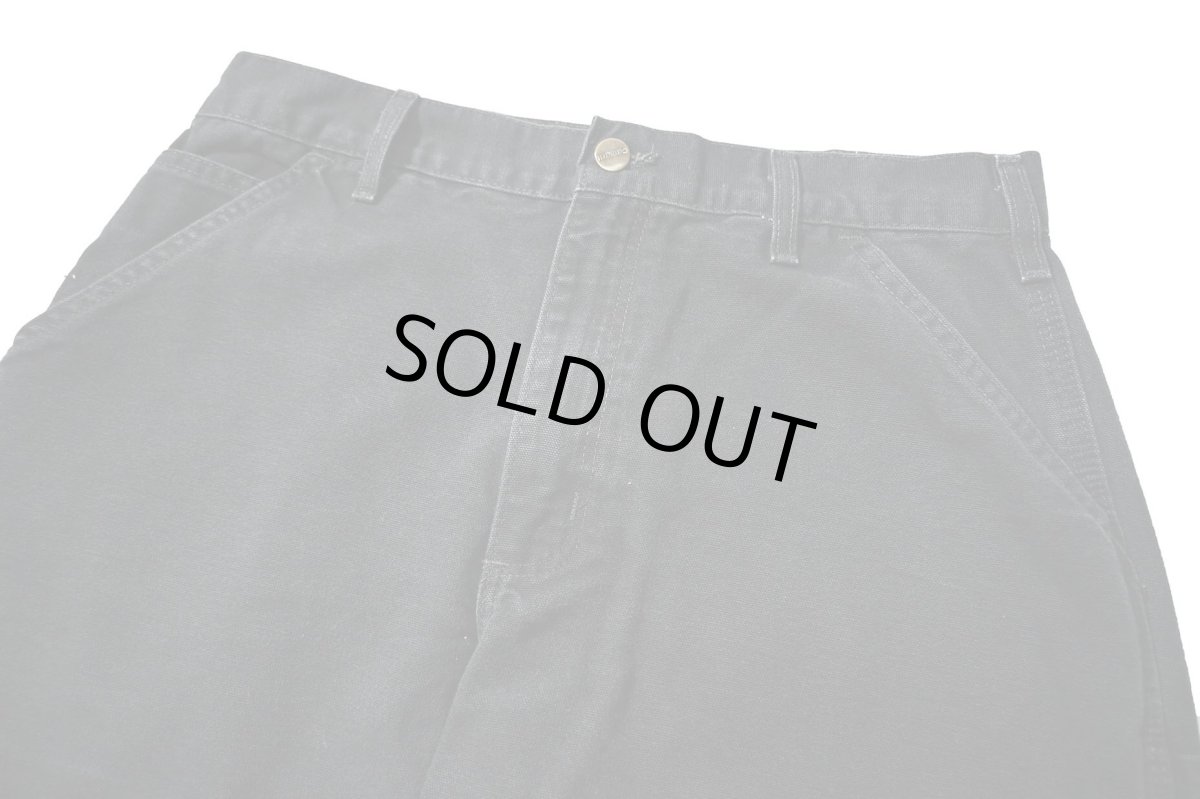 画像2: 06' Used Carhartt Duck Carpenter Pants Black カーハート (2)