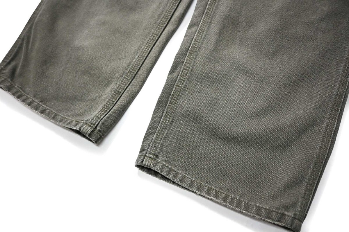 画像3: 10' Used Carhartt Duck Carpenter Pants Moss カーハート (3)