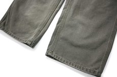 画像3: 10' Used Carhartt Duck Carpenter Pants Moss カーハート (3)