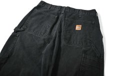 画像4: 06' Used Carhartt Duck Carpenter Pants Black カーハート (4)