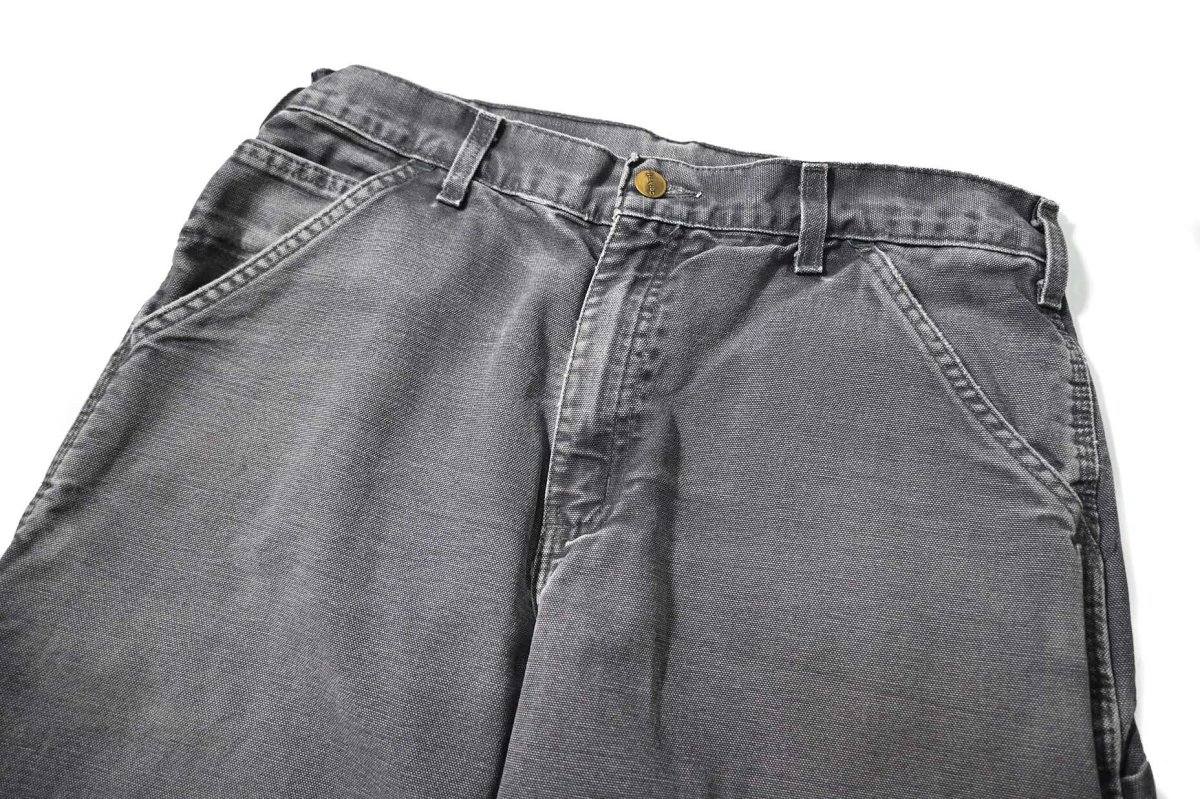 画像2: Used Carhartt Duck Carpenter Pants Petrol Blue カーハート (2)